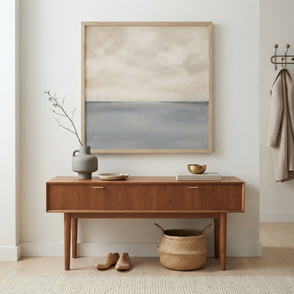 Muted Horizons No.6 - Original Minimalist Ocean Painting
