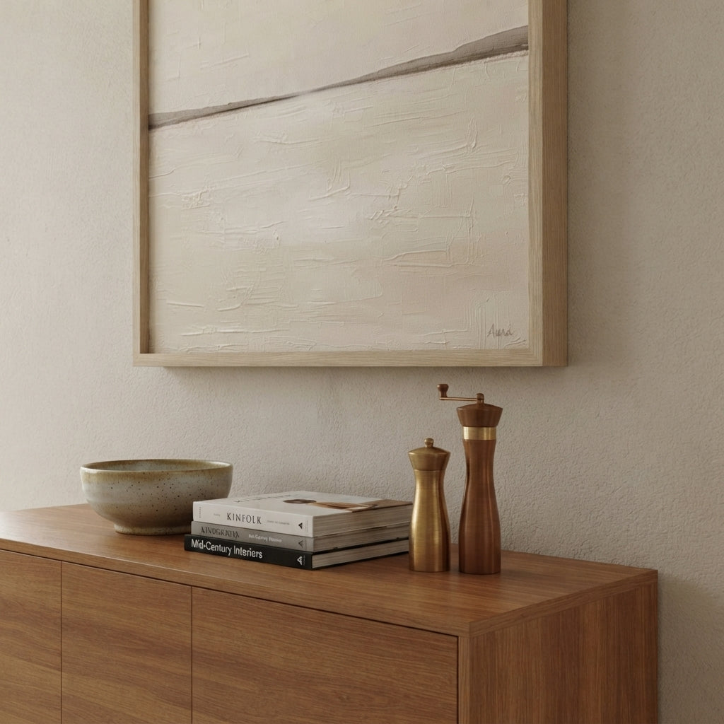 Subtle Horizon No.2 - Original Minimalist Textured Abstract Painting