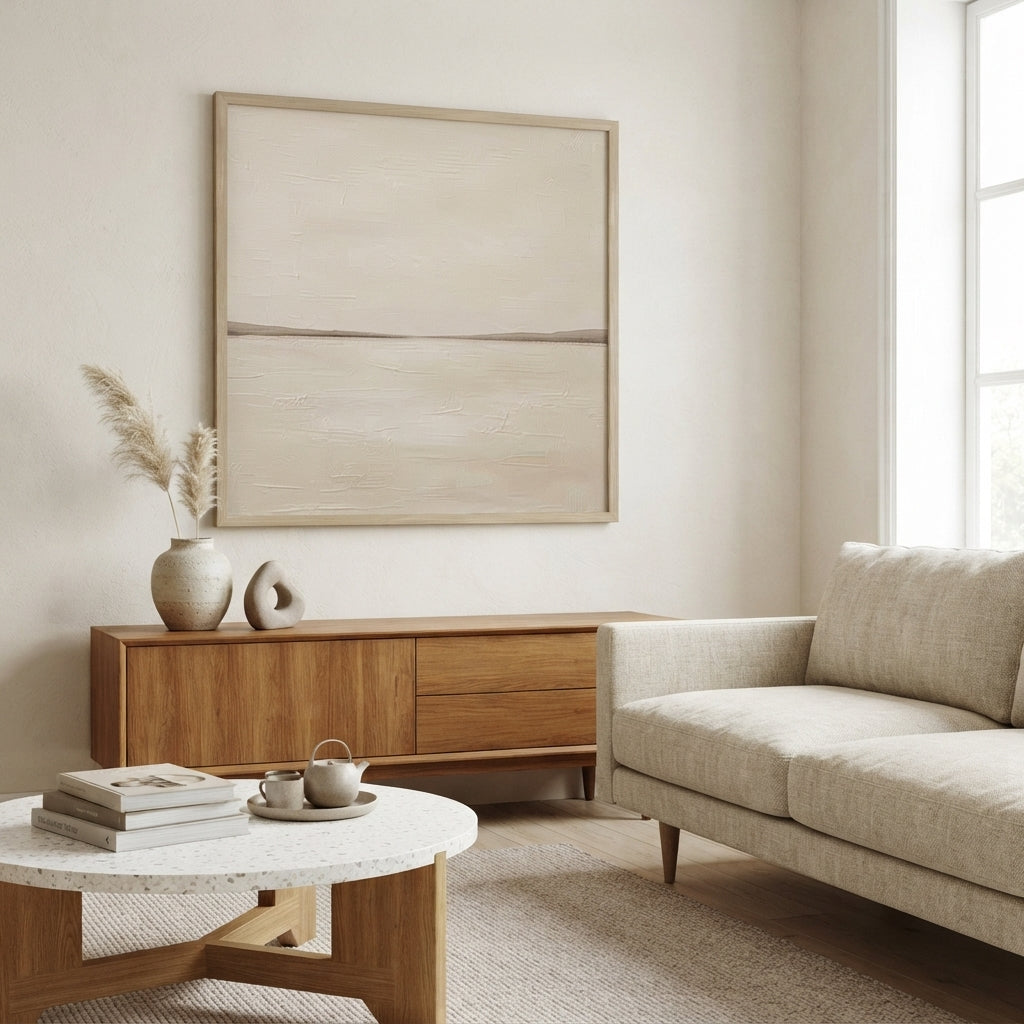 Subtle Horizon No.2 - Original Minimalist Textured Abstract Painting