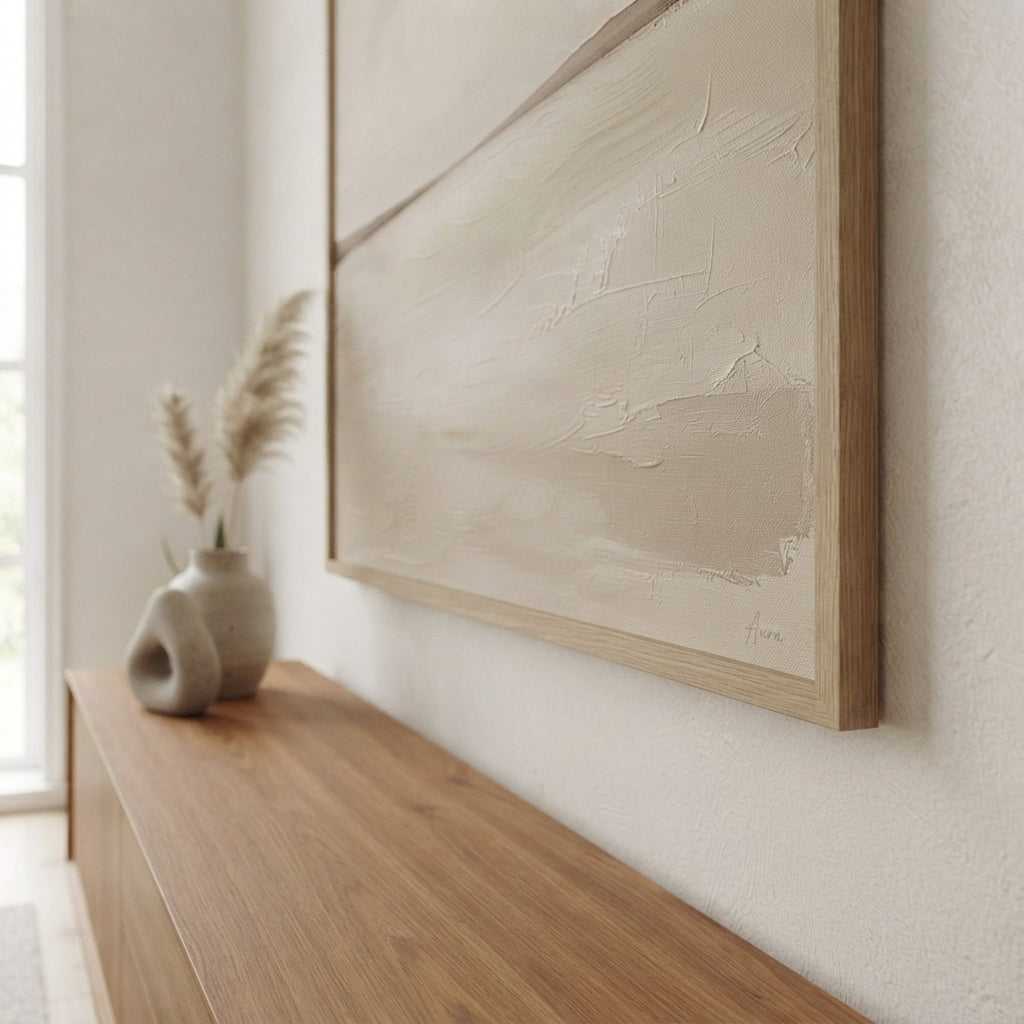 Subtle Horizon No.2 - Original Minimalist Textured Abstract Painting