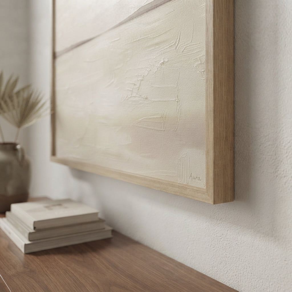 Subtle Horizon No.2 - Original Minimalist Textured Abstract Painting
