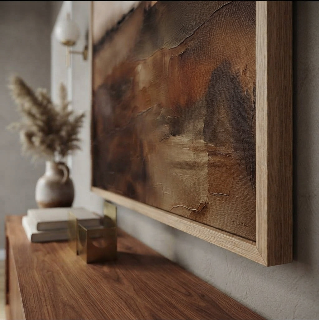 Terra Silente - Original Textured Earth Tone Abstract Painting