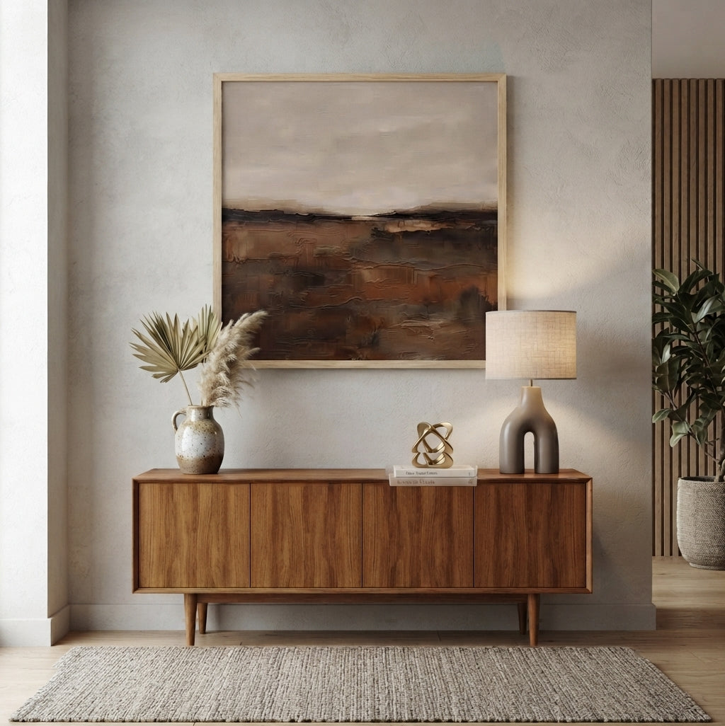 Terra Silente - Original Textured Earth Tone Abstract Painting