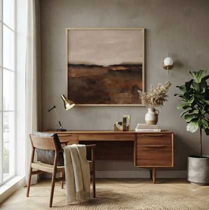 Terra Silente - Original Textured Earth Tone Abstract Painting