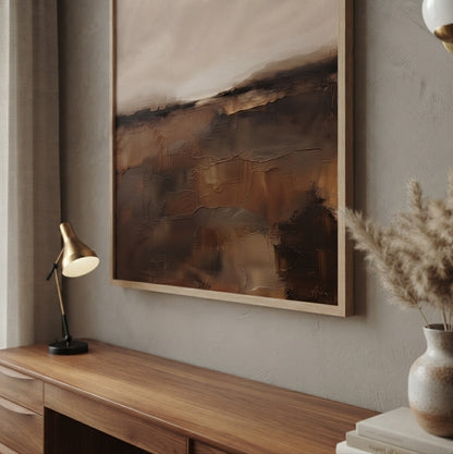 Terra Silente - Original Textured Earth Tone Abstract Painting