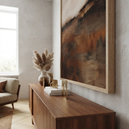 Terra Silente - Original Textured Earth Tone Abstract Painting