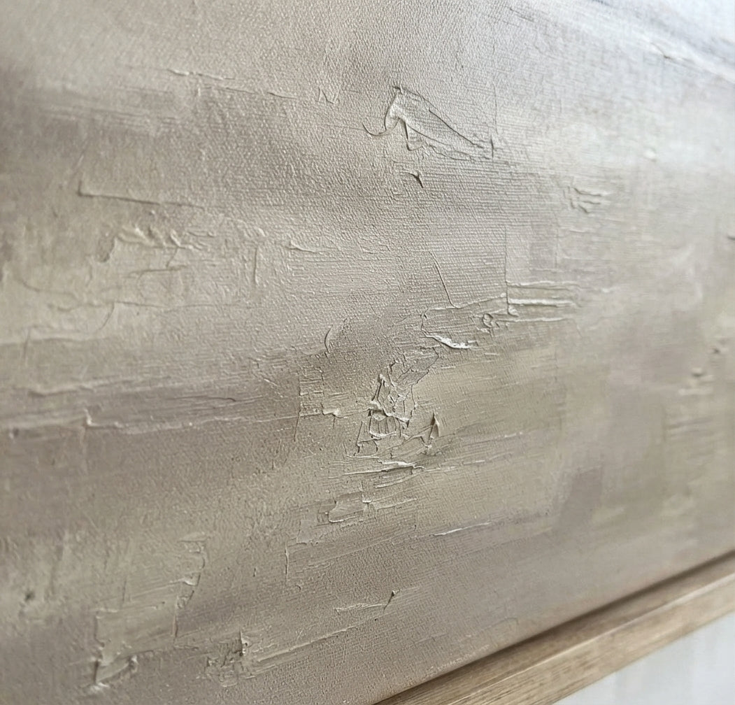 Earth & Serenity - Original Textured Horizon Canvas Art