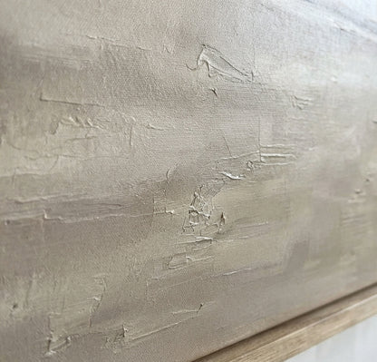 Earth & Serenity - Original Textured Horizon Canvas Art