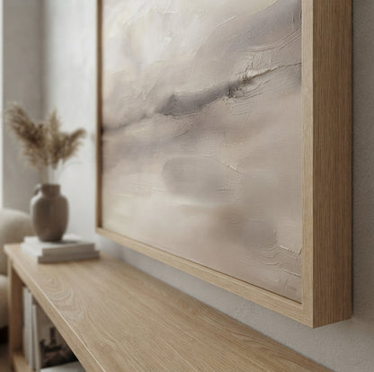 Serene Haze No.3 - Original Neutral Abstract Landscape Painting