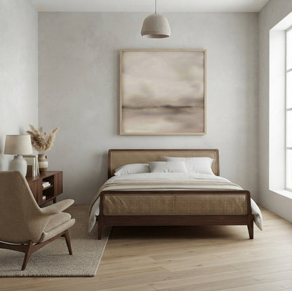 Serene Haze No.3 - Original Neutral Abstract Landscape Painting
