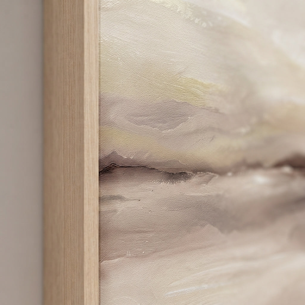 Serene Haze No.3 - Original Neutral Abstract Landscape Painting