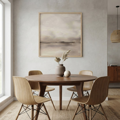 Serene Haze No.3 - Original Neutral Abstract Landscape Painting