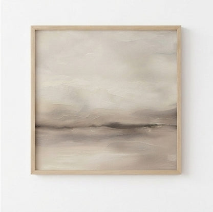 Serene Haze No.3 - Original Neutral Abstract Landscape Painting