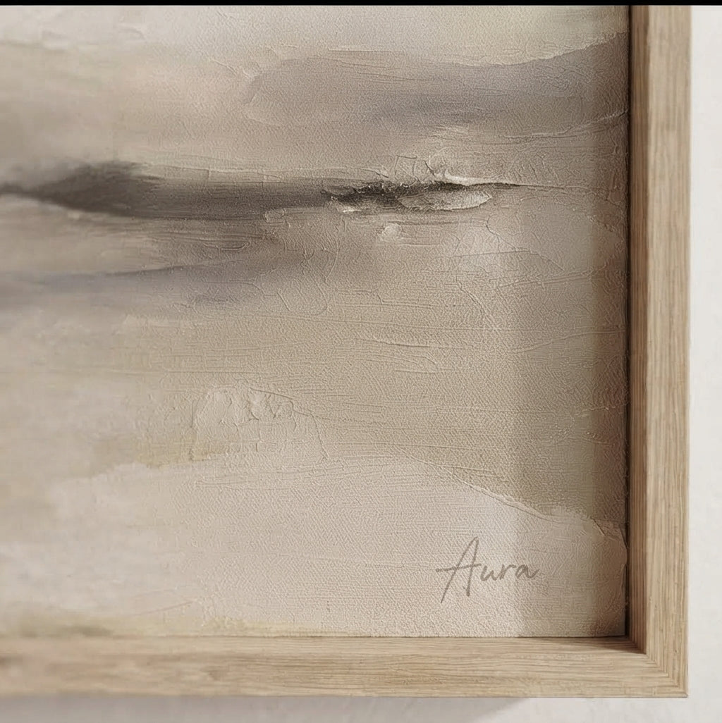 Serene Haze No.3 - Original Neutral Abstract Landscape Painting