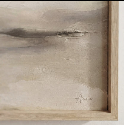 Serene Haze No.3 - Original Neutral Abstract Landscape Painting