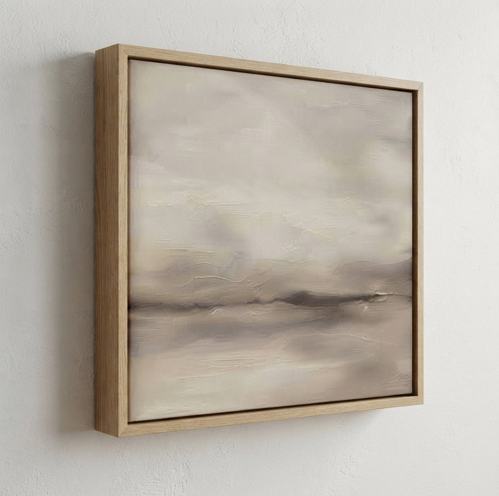 Serene Haze No.3 - Original Neutral Abstract Landscape Painting