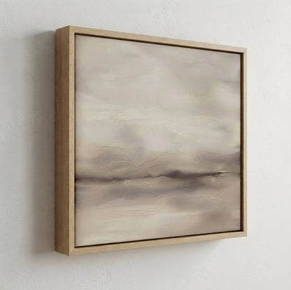 Serene Haze No.3 - Original Neutral Abstract Landscape Painting