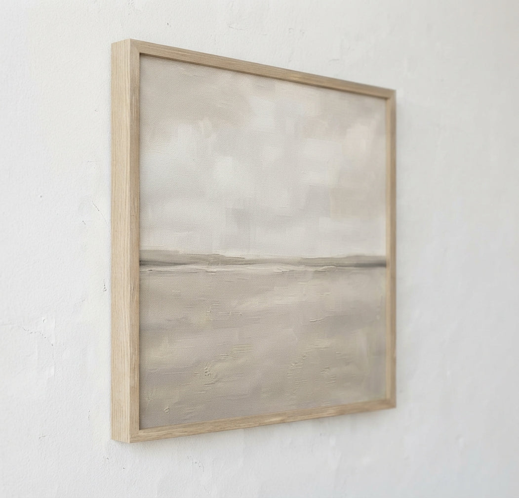 Earth & Serenity - Original Textured Horizon Canvas Art