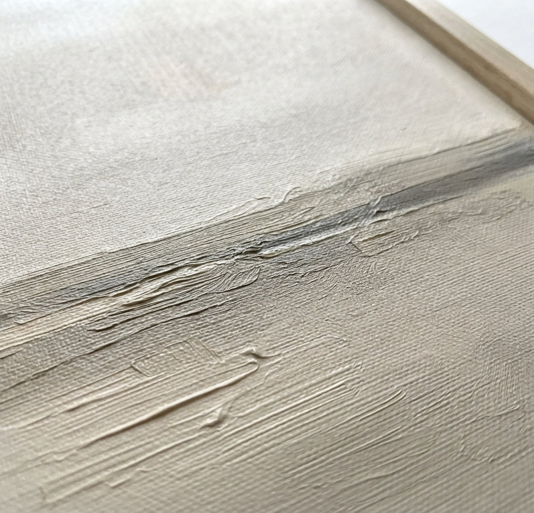 Earth & Serenity - Original Textured Horizon Canvas Art