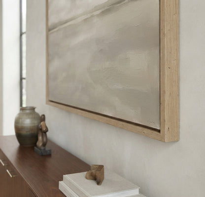 Earth & Serenity - Original Textured Horizon Canvas Art