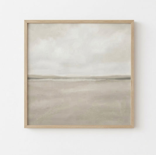 Earth & Serenity - Original Textured Horizon Canvas Art