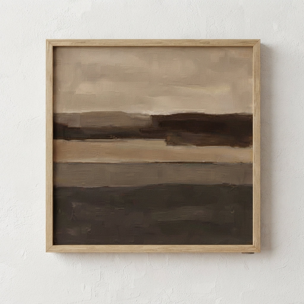 Earthbound Silence - Wabi-Sabi Minimalist Earth Tone Painting