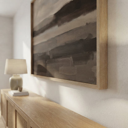 Earthbound Silence - Wabi-Sabi Minimalist Earth Tone Painting