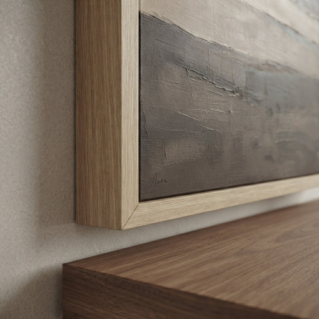 Earthbound Silence - Wabi-Sabi Minimalist Earth Tone Painting