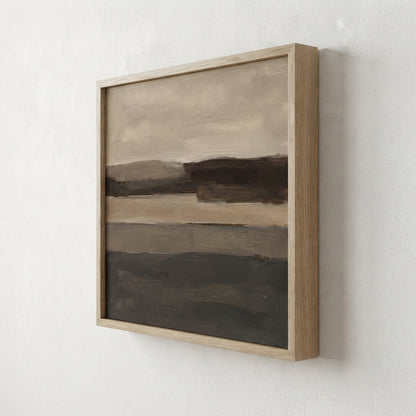 Earthbound Silence - Wabi-Sabi Minimalist Earth Tone Painting