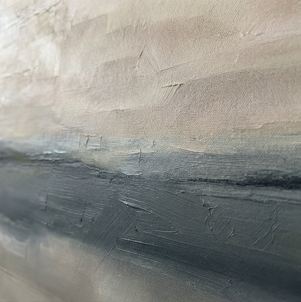 Muted Horizons No.2 - Original Minimalist Neutral Abstract Landscape Painting