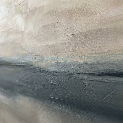 Muted Horizons No.2 - Original Minimalist Neutral Abstract Landscape Painting