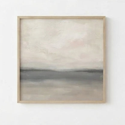 Muted Horizons No.2 - Original Minimalist Neutral Abstract Landscape Painting