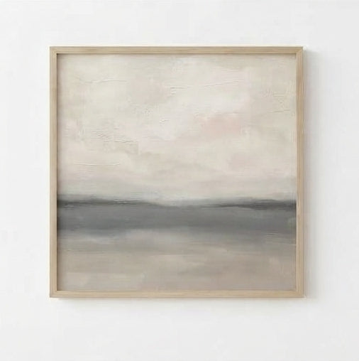 Muted Horizons No.2 - Original Minimalist Neutral Abstract Landscape Painting
